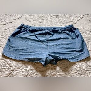 J. Crew Blue Distressed Jean Shorts Raw Hem